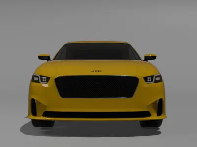 Sporty D-Segment Sedan Low-poly 3D model