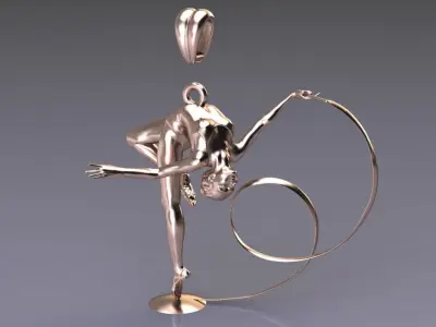 ballet pendant 04 3D print model