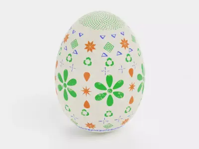 -Easter Egg V4- Low-poly 3D model