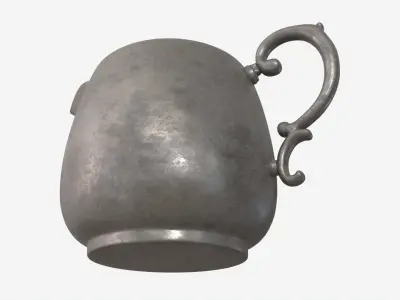 Old Metal Creamer 3D model