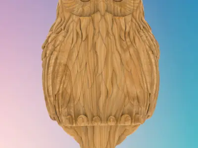 Owl 6 3D MODEL STL FILE FOR CNC ROUTER LASER  3D print model