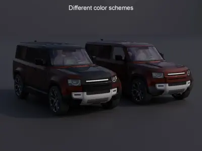 Generic Luxury SUV 10 Low-poly 3D model