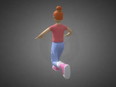 Sport Girl Character Free 3D model
