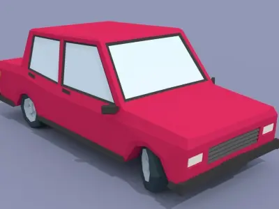 LowPoly Vehicle 001 Low-poly 3D model