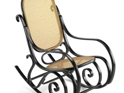 Vintage Rocking Armchair 3D model