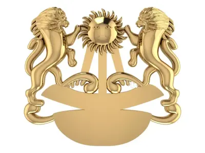 Lion Sun Pendant 3D print model