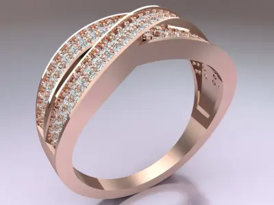Diamond Ring - Womens Rings - N892356 3D print model