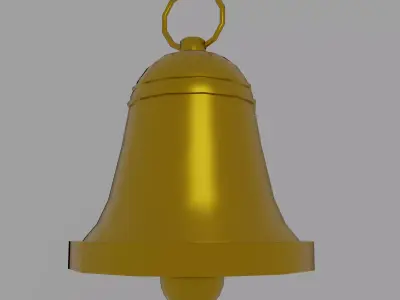 Golden bell Free low-poly 3D model