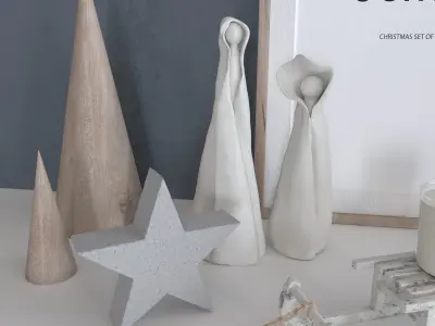 Scandi - Christmas Decoration Set 02 3D model