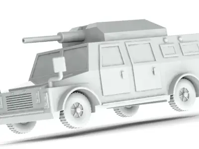 Armored SUV T4 printable 3D Model 3D print model