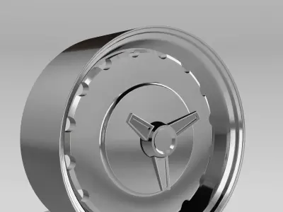 20inch Billet 1957 Chev Hubcap Wheels with Spinner 2x Offsets 3D print model