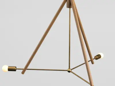 Lodge Chandelier 3 3D model