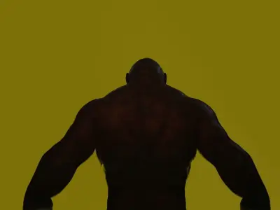 Super Realistic Monkey Kong For Movies or Games Low-poly 3D model