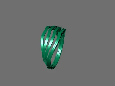 Women Ring Plain Ring Ready STL 3DM Models Womens Rings 3D print model 56