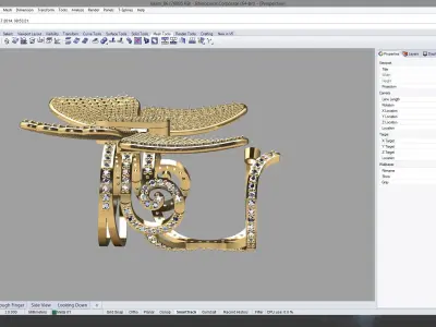 Moving Butterfly Ring 3D print model
