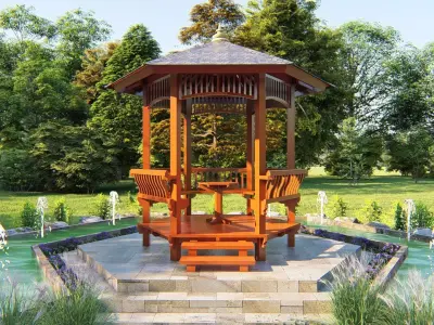 GAZEBO HEZAGONAL 3D model