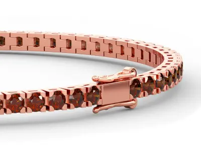 Diamond Tennis Bracelet 2 5mm 3D print model