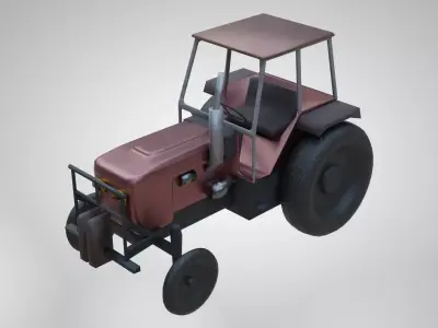 Tractor Low-poly 3D model