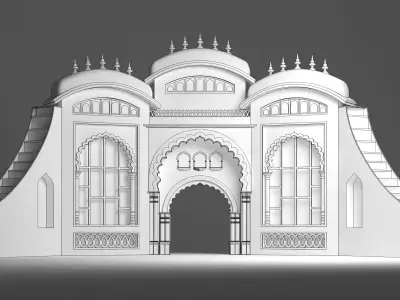 Indian Wedding Stage 3D model