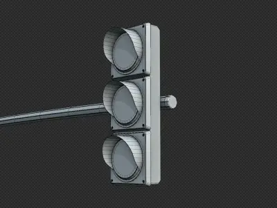 Traffic signal Low-poly 3D model