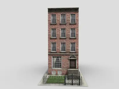 town house Free low-poly 3D model