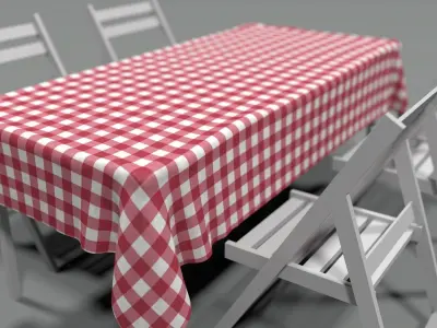 Picnic Table and Chairs Free 3D model