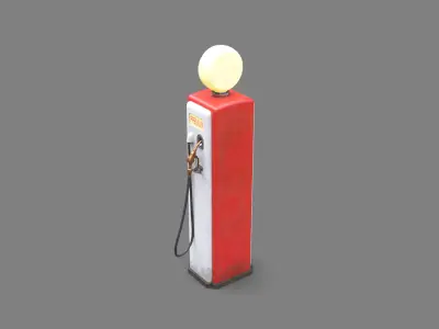 Vintage Gas Pump - PRO Version Low-poly 3D model