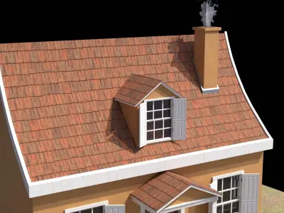 Town House Free low-poly 3D model purchase