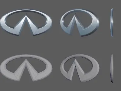 Infiniti - Car Logo Emblem Modern Free low-poly 3D model