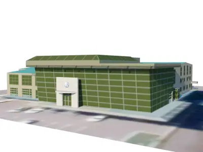 showroom store car Low-poly 3D model