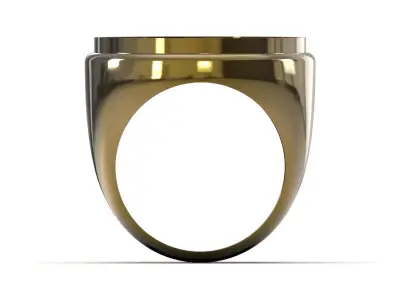 Men gemstone ready to cast gold ring model mr0333 3D print model