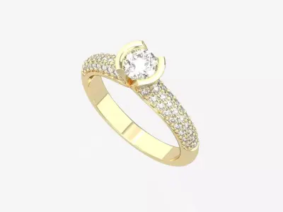 gold ring code 4 3D print model