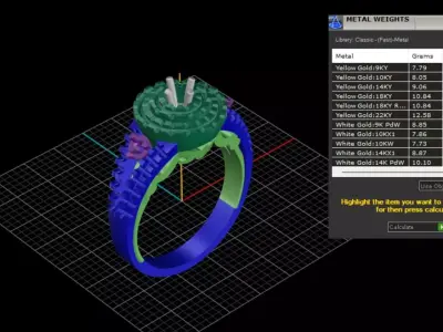 ring woman  3D print model 4