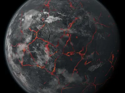 Volcanic Planet 01 Free 3D model