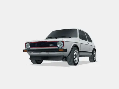 Volkswagen Golf GTI 1976 Low-poly 3D model