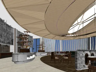 restaurant interior scenes 3D model