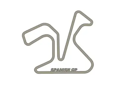 2025 Spanish MotoGP Racing Track 3D print model