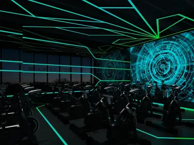  Spinning Bike room 3D model