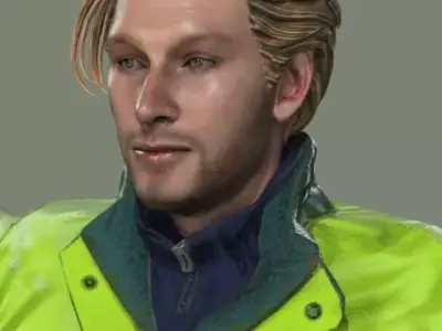 Realistic Rigged Construction Workers Man 06 Character 3D Model Low-poly 3D model