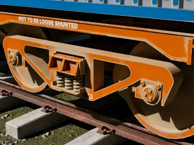 Indian Railways BLC-A Wagon  Low-poly 3D model