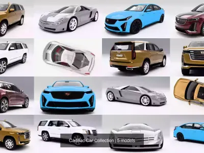 Cadillac Car Collection 3D Model Pack