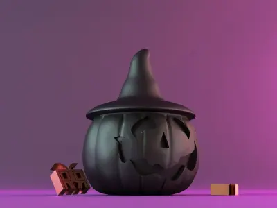 Halloween pumpkin decor 3D print model get