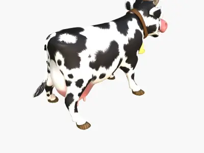 Cow Cartoon Low-poly 3D model