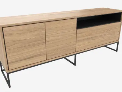 Sideboard with doors and drawers 3D model