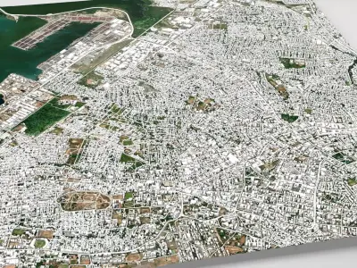 Cityscape Kingston Jamaica 3D model