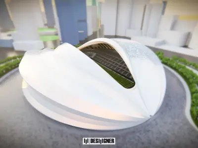 stadium futuristic soccer 3D model