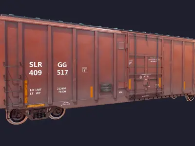 Box Car Low-poly 3D model