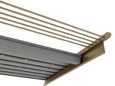 Motorized Pergola 1 Bronze 3D model