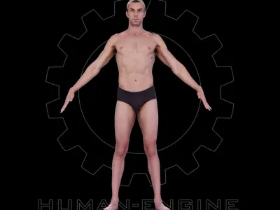 Male Scan - Dan 026 High Poly A-pose  3D model