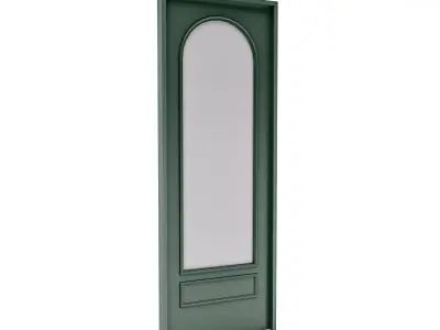 retro decorative door Low-poly 3D model